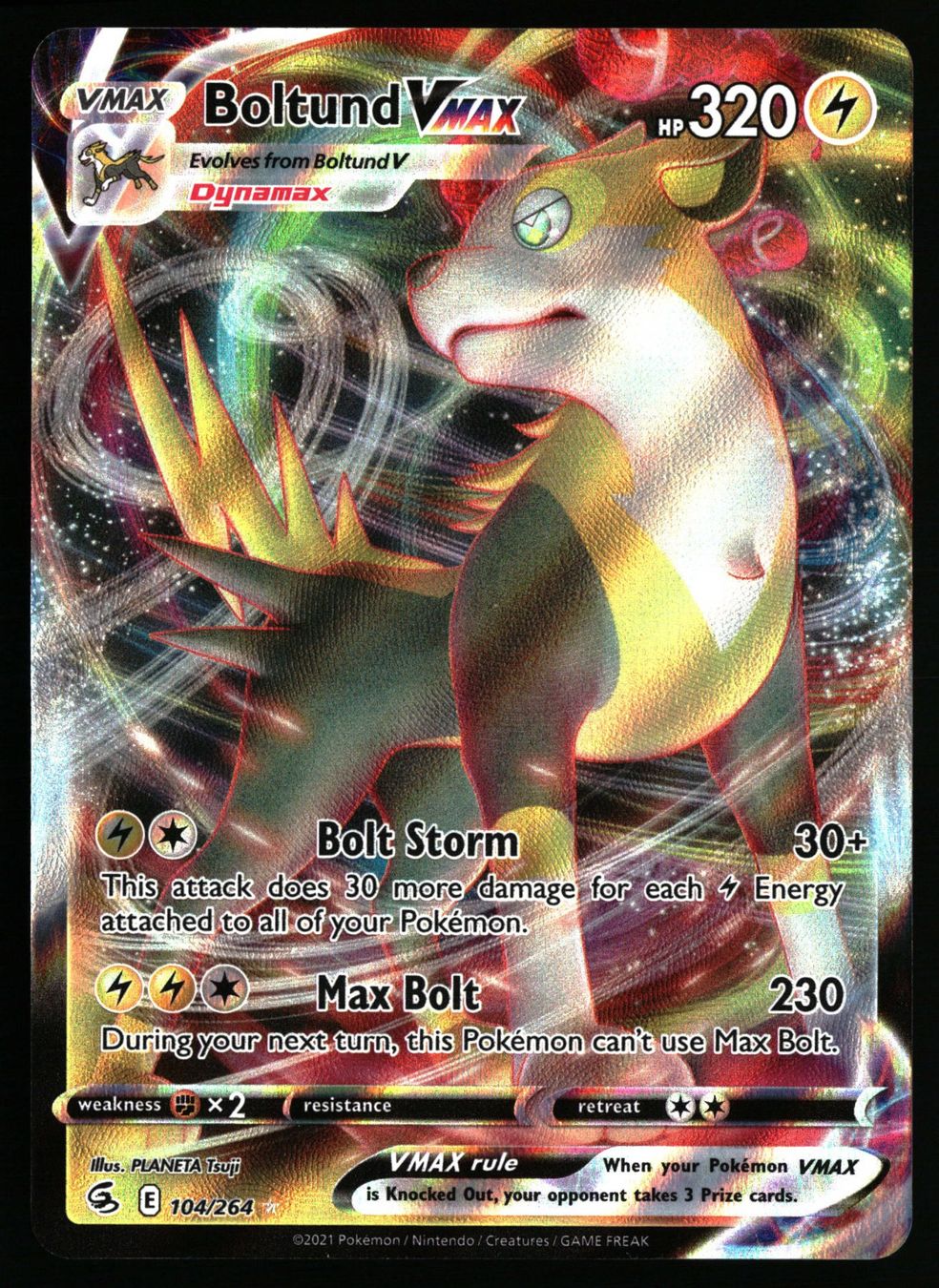 Pokémon Sammelbilder & Trading cards: Boltund VMAX #104 Pokemon Fusion Strike – Gebraucht aus Feuerthalen von Plazatoys
