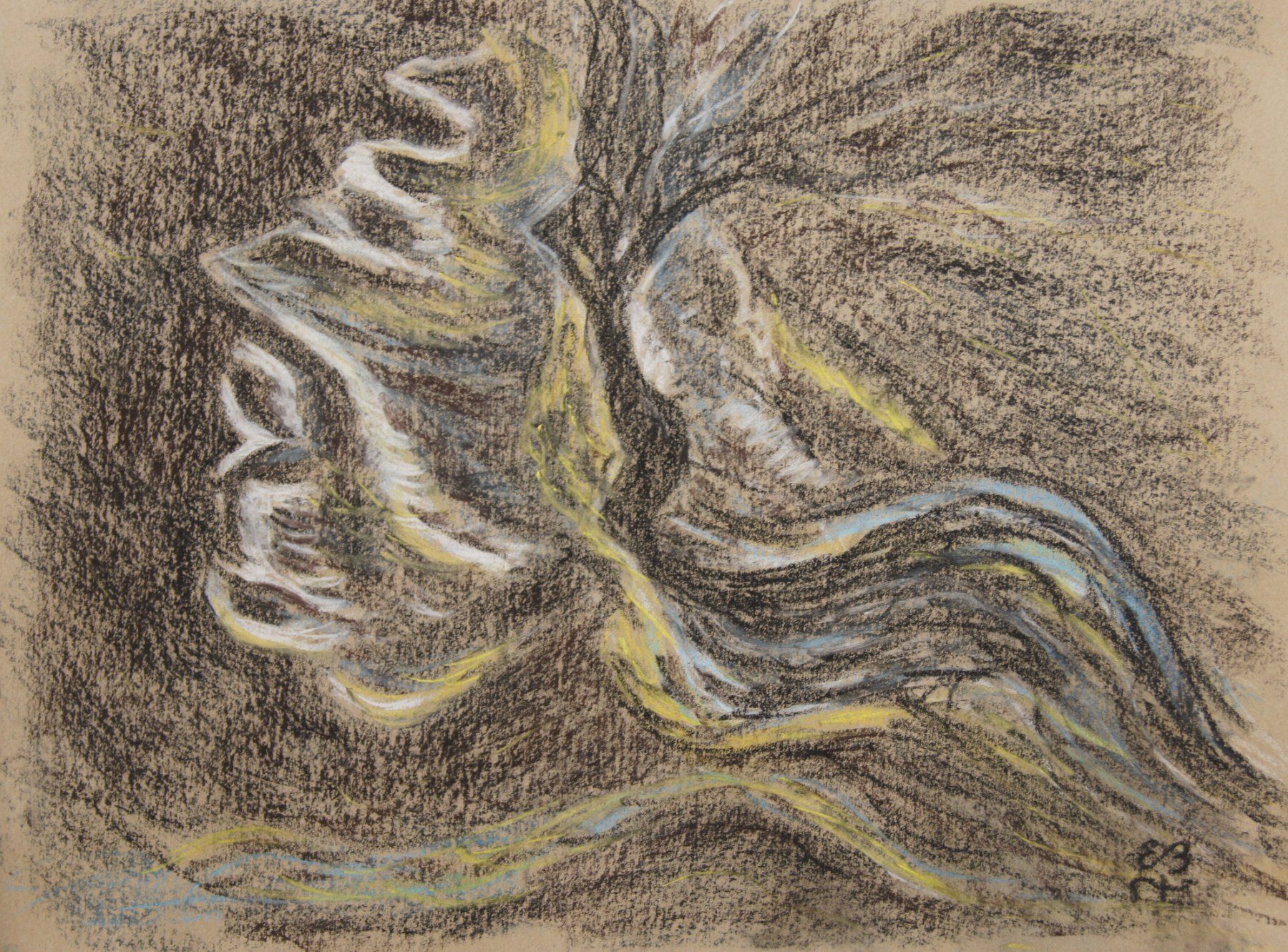 Dipinti: Pastell Zeichnung: Die Windsbraut – Usato da Fribourg venduto da erw_68dx
