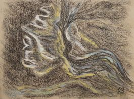 Pastell Zeichnung: Die Windsbraut