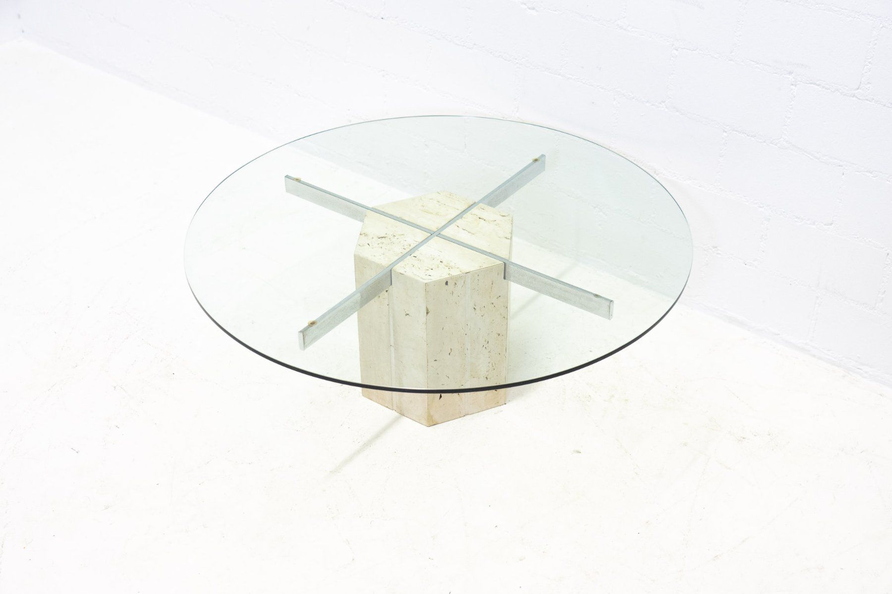Tische: Couchtisch Travertin Glas - Lieferung möglich – Gebraucht aus Schaffhausen von Studio-Ara 3
