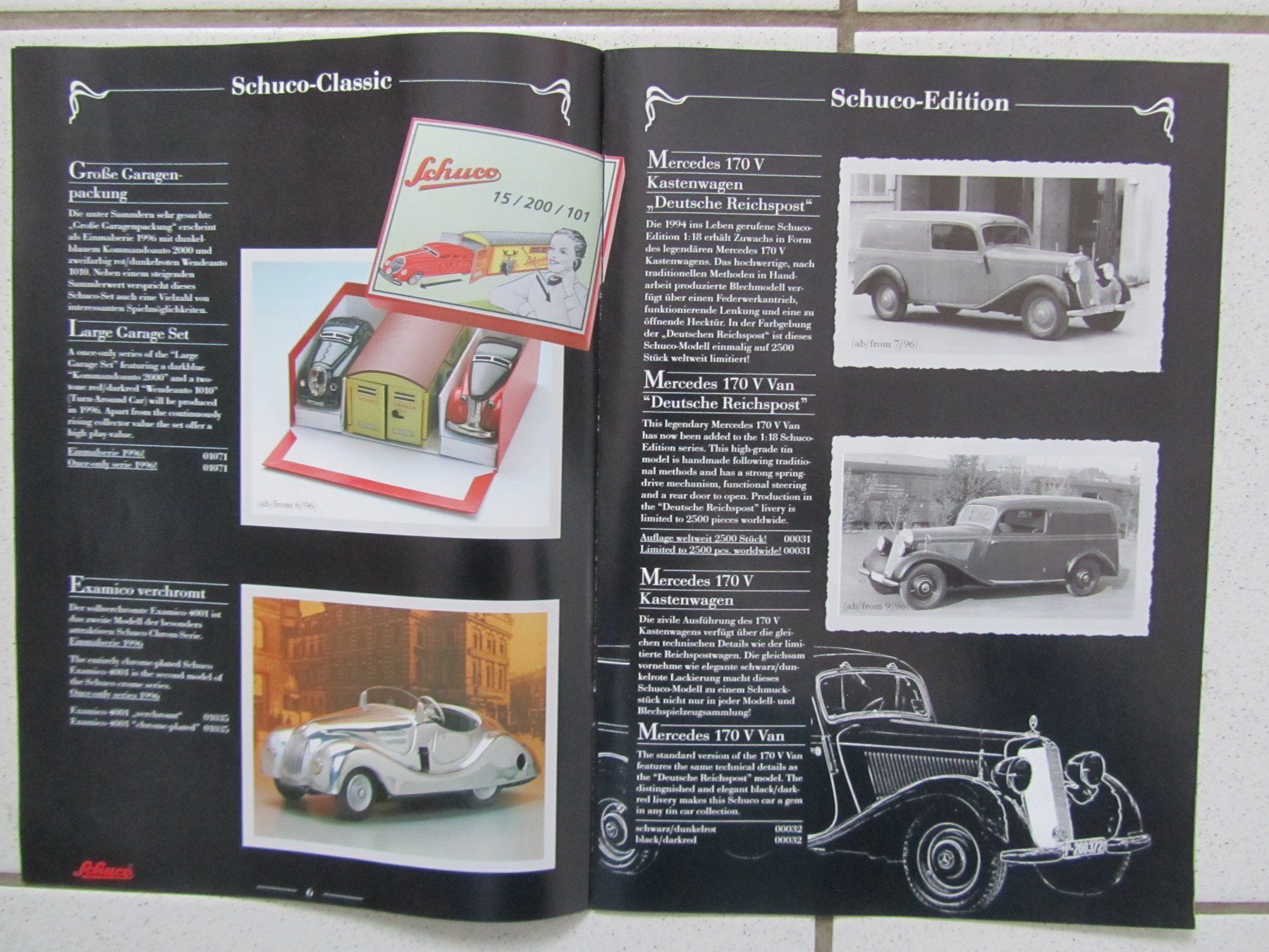 Schuco Modellautos: Schuco, Modellauto-Katalog von 1996 – Gebraucht aus Weiningen ZH von dietsch57 2