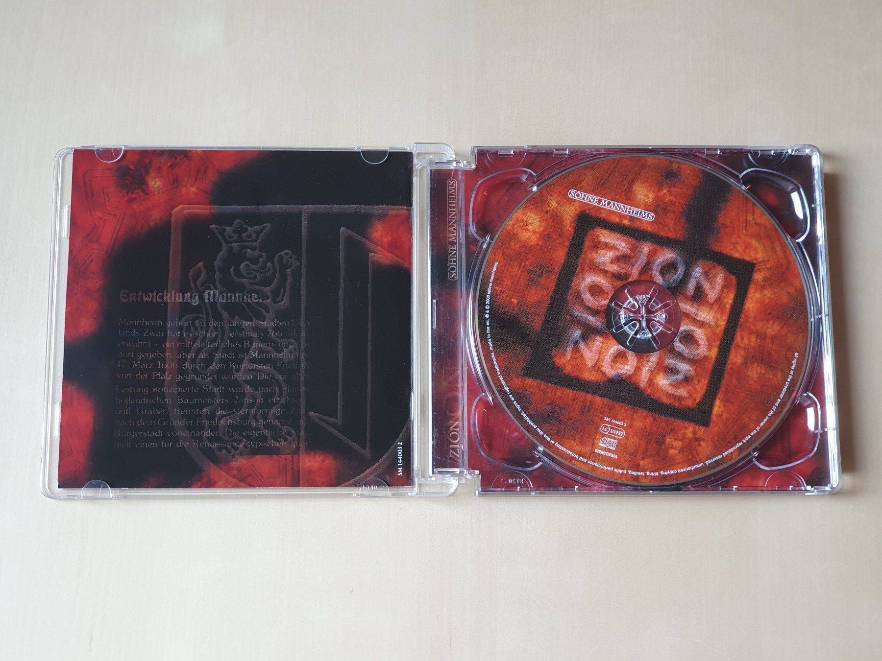 CD: Söhne Mannheims Zion – Usato da Stansstad venduto da collectorsshop 2