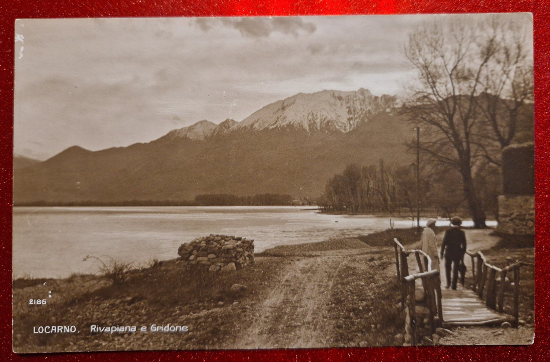 Cartoline postali: Rar; Locarno Rivaplana e Gridone – Usato da Melchnau venduto da Fishel