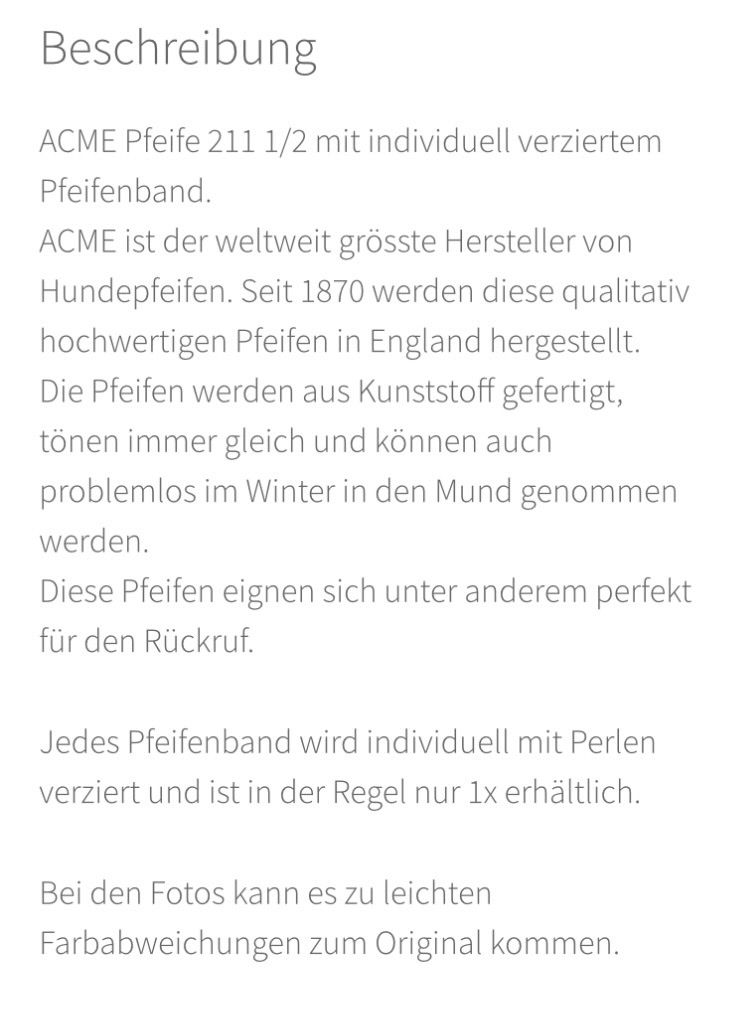 Pipe & Accessori: Hundepfeife Acme  – Nuovo (secondo la descrizione) da Zimmerwald venduto da Holzdata1 1