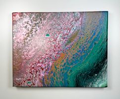 Acryl-Flüssigkeitsmalerei, rechteckig