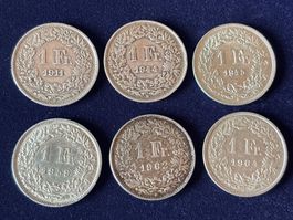 1.- Münzen Konvolut 1911-1964