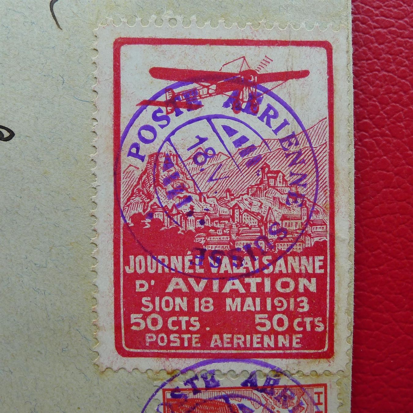 Tutti i francobolli: 1913, seltener Vorläufer X oder Xa (SION) Brief, Kat: 3000.- – Usato da Sursee venduto da Luzernerraute 2