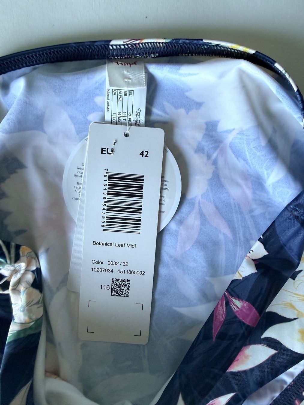 Triumph Badekleider & Bikinis: TRIUMPH, Bikini Midi BOTANICAL LEAF, Grösse 42, Blau/Blumen – Neu und originalverpackt aus Rudolfstetten von gst_g7xl 1