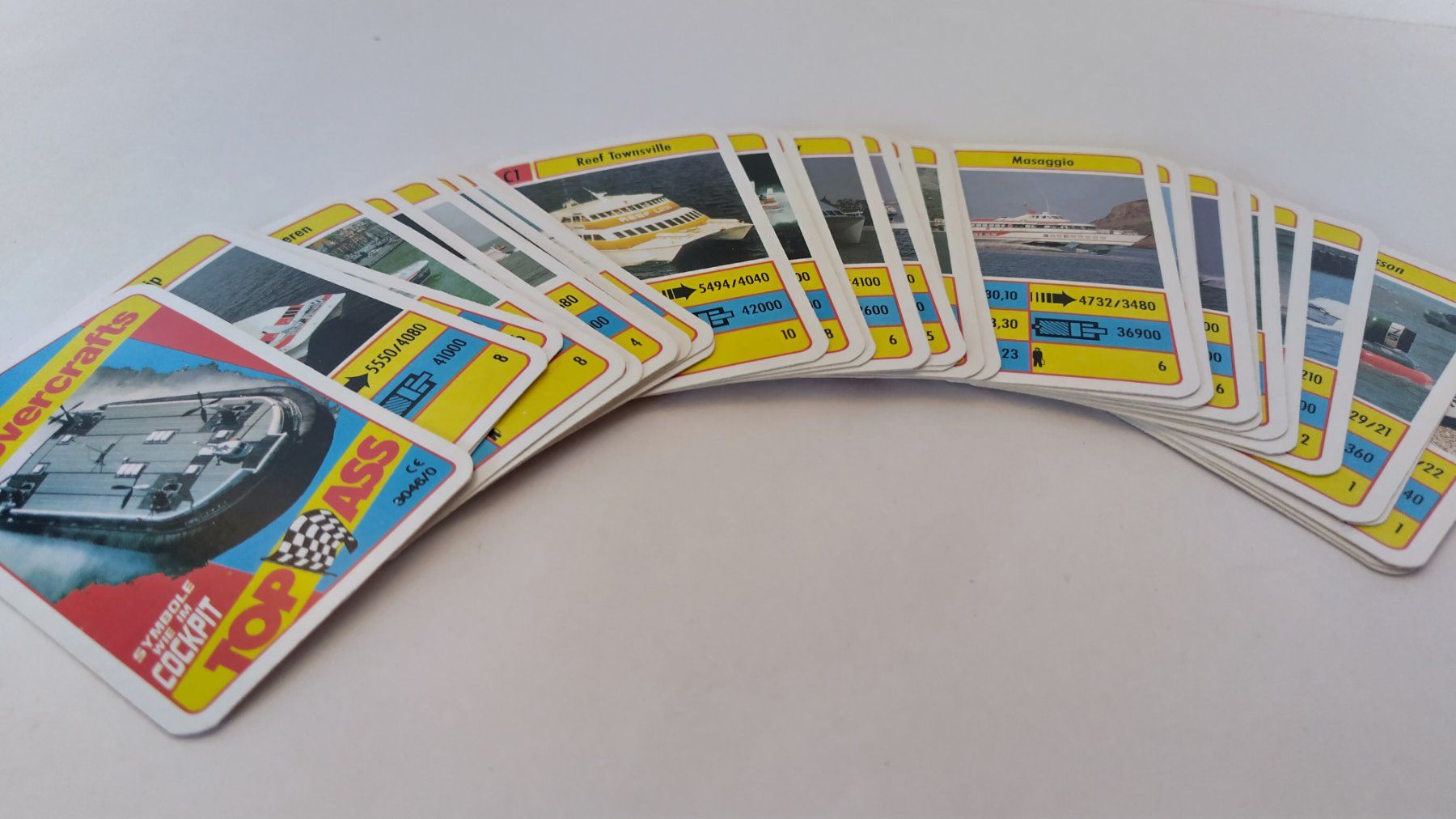 Spiele: Schiffe Quartett Hovercrafts / TOP ASS ±1988 mit 32 Karten – Gebraucht aus Bellach von JingleJerry 8