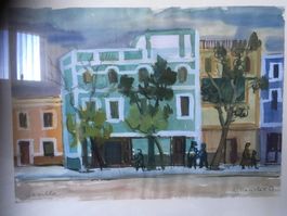 Karl Hausherr, Aquarell Sevilla