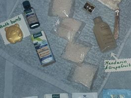 Baith Set, Badesalz, Duschgel, Tee, baithbomb, kneipp essenz