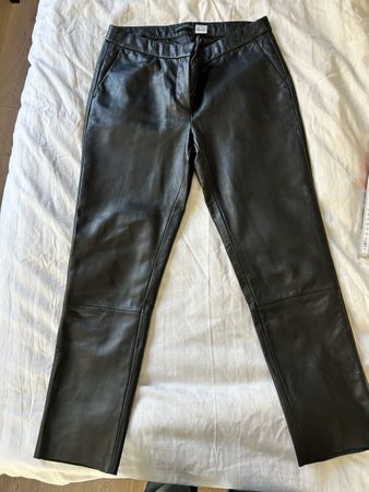 Pantalon en cuir Laura Clément noir taille 38 français