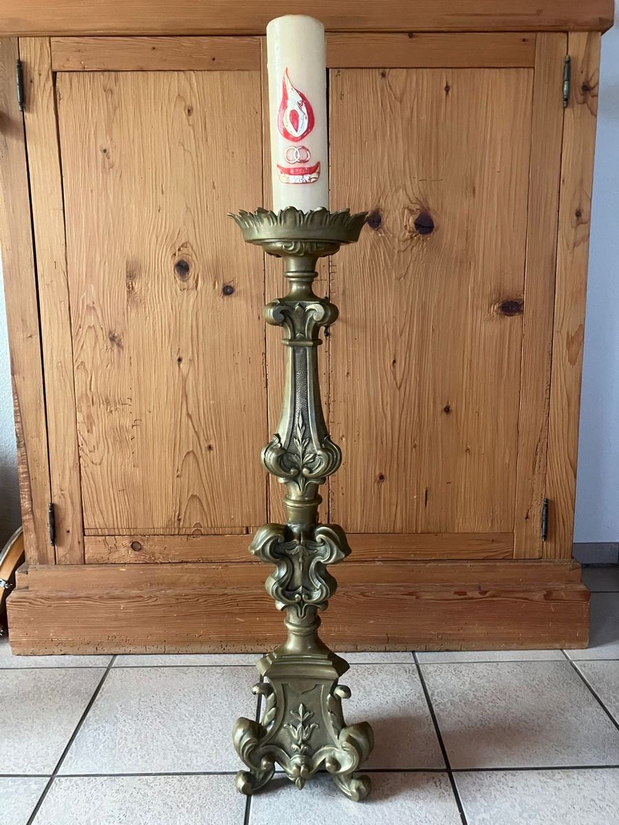 Portacandele: Imposanter Kerzenständer aus Messing – Usato da Altdorf UR venduto da Arnold510 2