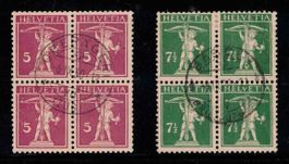 1927 Tellknabe Lot im 4er-Block ʘ  (170, 183)