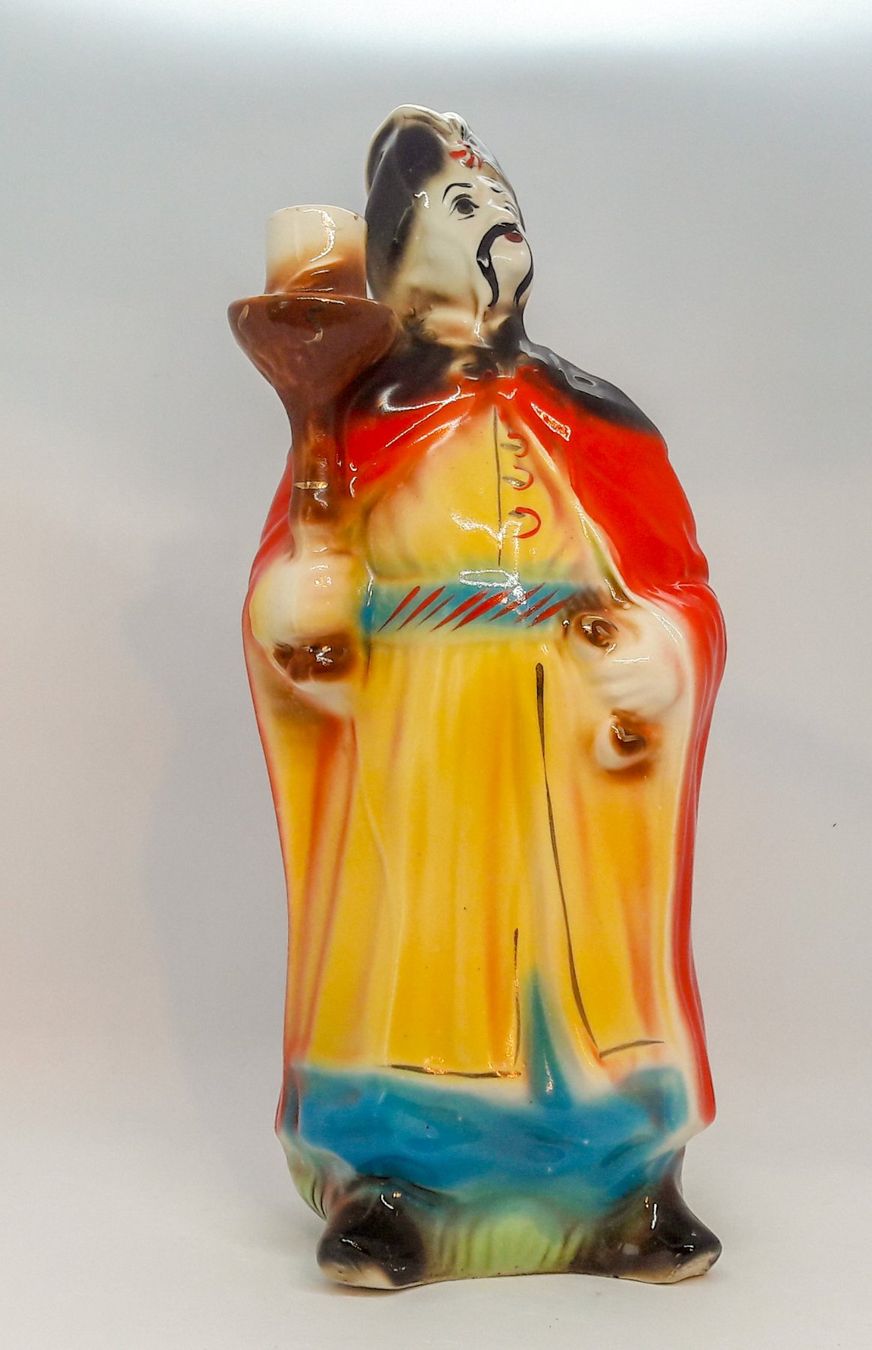 Statuette: bouteille bougeoir Bogdan Khmelnytsky Cosaque Ukraine – Usato da Tavannes venduto da Brocashop 2