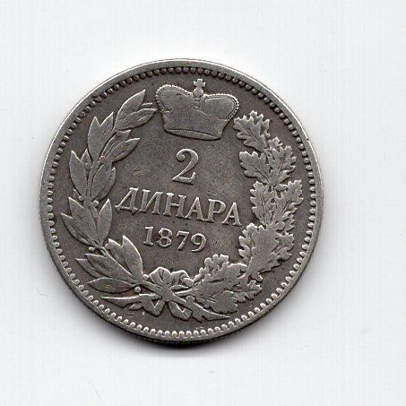 Tutti le monete: (319) Serbien, 2 Dinara, 1879, ss – Usato da Rüthi (Rheintal) venduto da erdnuessli1
