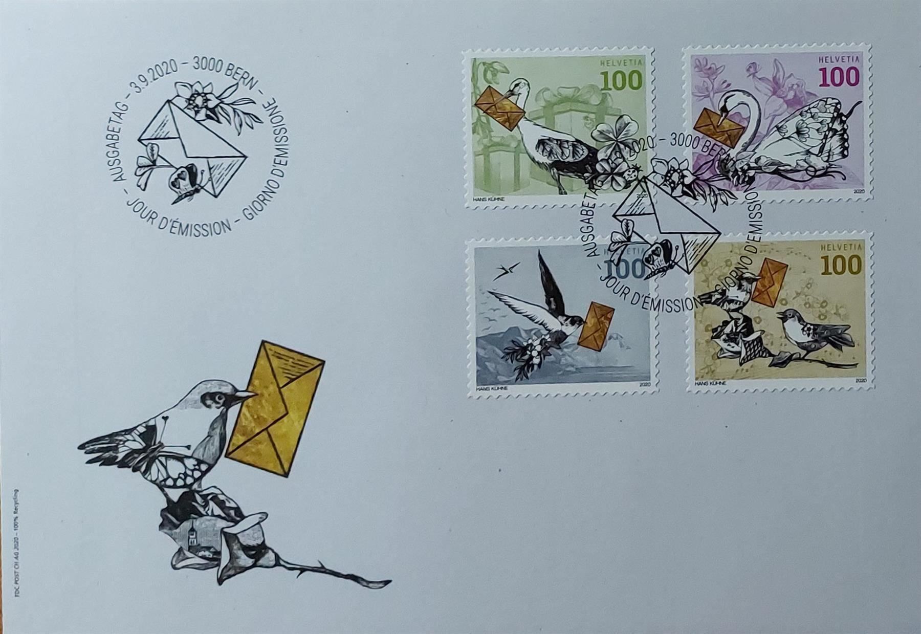 Alle Briefmarken: F1796 - FDC Occasions spéciales 2020 – Gebraucht aus Trélex von Phil_Albert