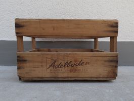 Holzkiste Kiste Getränkekiste Harass MINERALQUELLE ADELBODEN