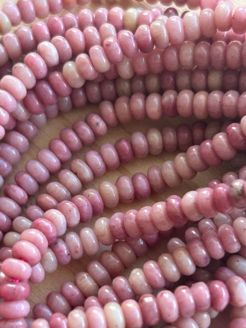 Pietre preziose: Strang echte Rhodonite rondelle 2 x 4 mm – Nuovo e nell'imballaggio originale da Niederrohrdorf venduto da Ytobi 2
