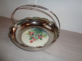 JUGENDSTIL UM 1920 ANTIK KIRSCHEN-DEKOR ORIGINAL ALT