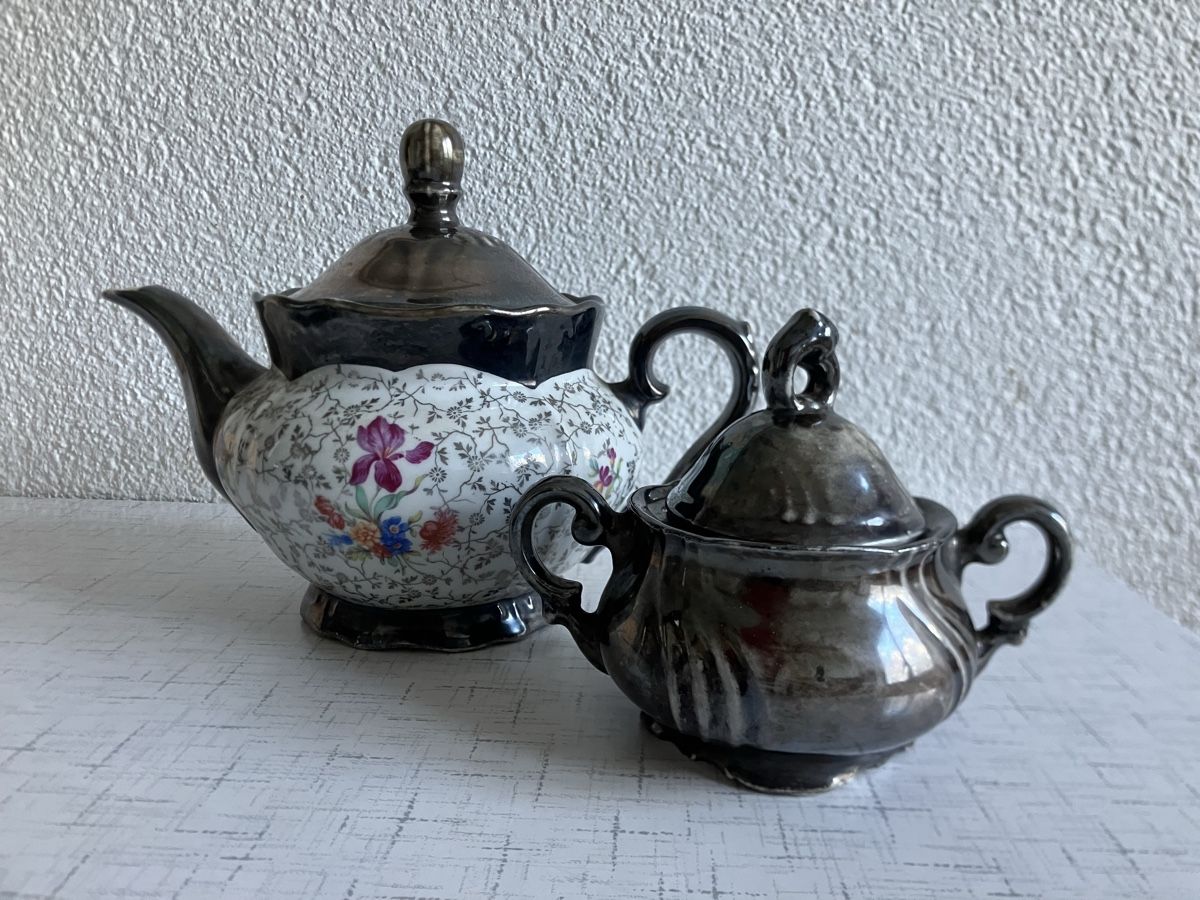 Seltmann Set di piatti: Teeservice versilbert Seltmann Weiden, Bavaria – Usato da Lyss venduto da Punktum01 1
