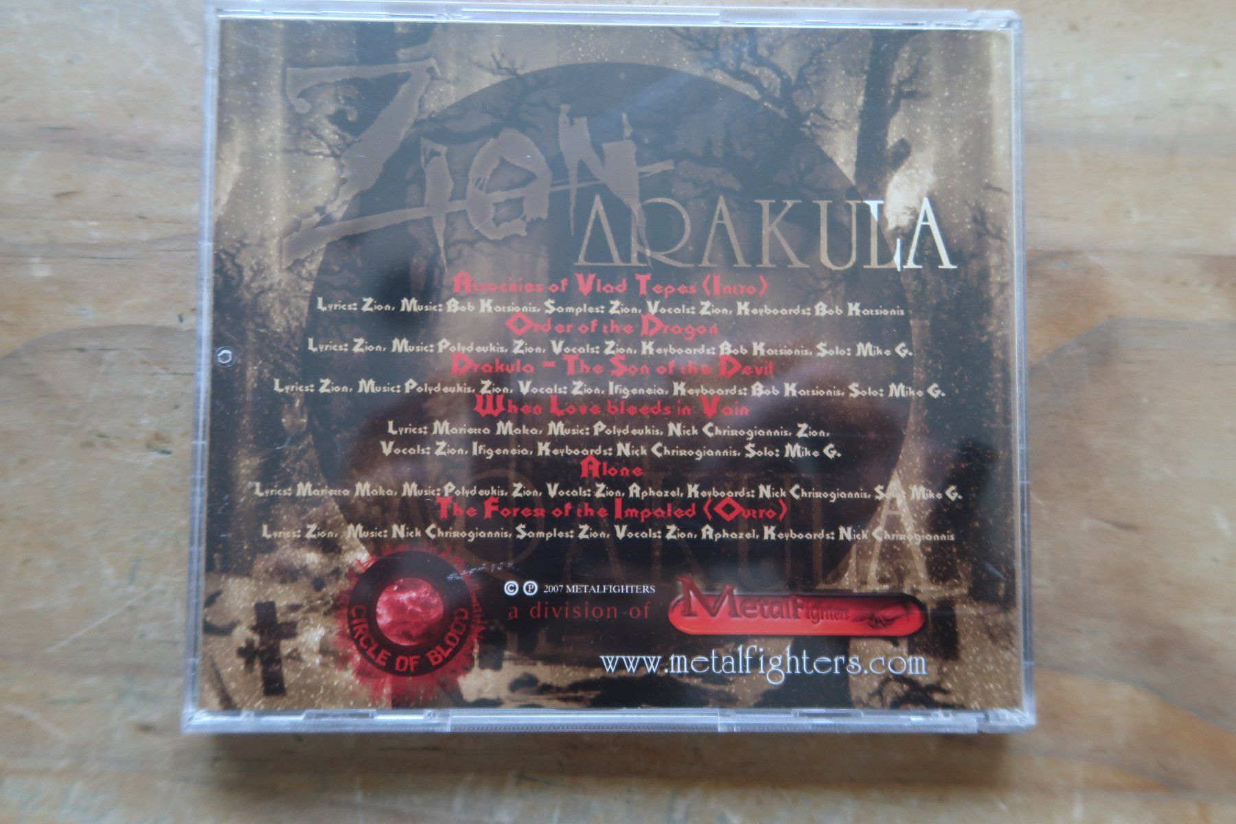 CD: ZION - DRAKULA - CD – Usato da Basel venduto da Patiscat 1