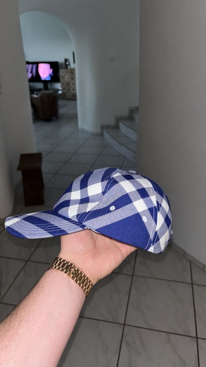 Burberry Hüte, Mützen & Caps: Burberry Baseballcap Karo blauweiss Grösse M Baumwolle – Neu (gemäss Beschreibung) aus Dietikon von rap_5byd 4