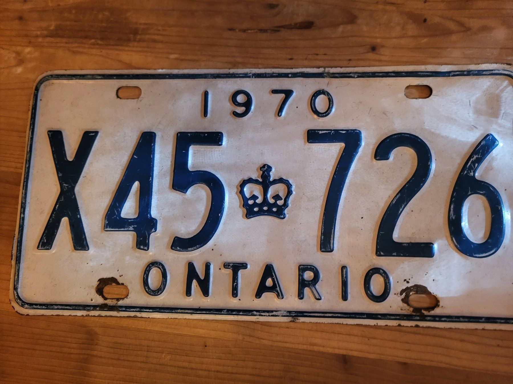Schilder: Autokennzeichen Ontario 1970 – Gebraucht aus Guggisberg von Aegertenlehn
