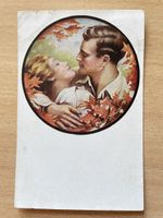 Romantische Künstlerkarte 1921 Liebespaar Jugendstil Kunst