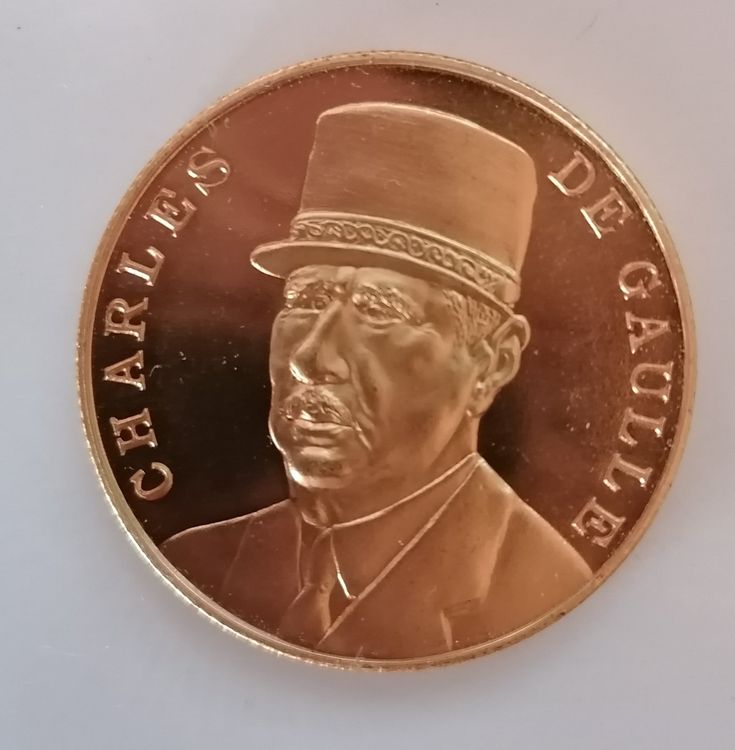 Médaille Bronze Charles De Gaulle Par Rivaud - 1945 - Arc De Triomphe 1940