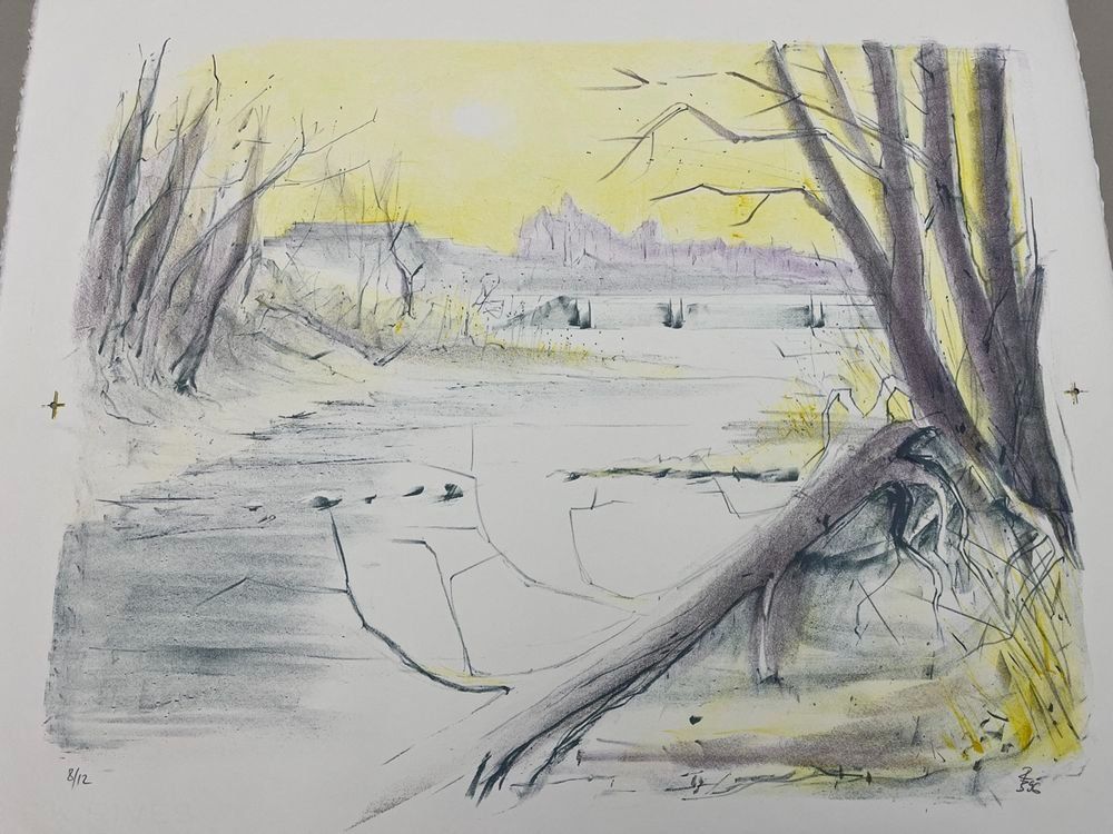 Grafiken & Lithographien: Robert Burkhard 1996    LITHOGRAPHIE GRÖSSE 56 x 45 cm – Gebraucht aus Gersau von grafik-kunst 3