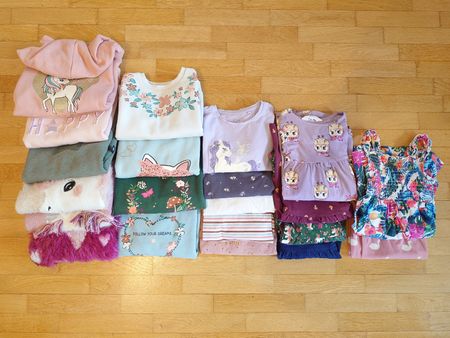 22 teiliges Mädchen Kleider Set Pullover/Langarmshirts/Kleid