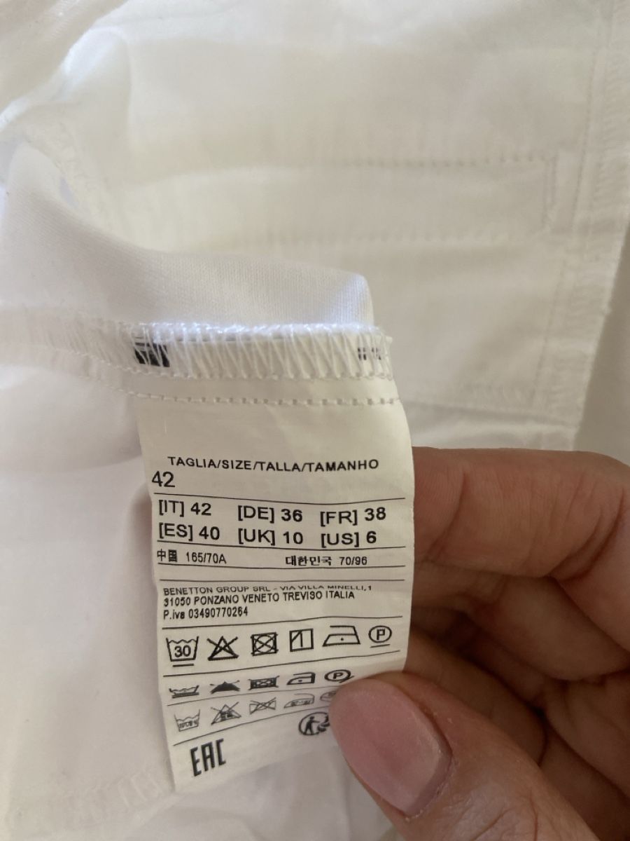 Sisley Pantaloni: Pantalon blanc taille 42 bon état – Usato da Bouveret venduto da lescopinesdabords 3