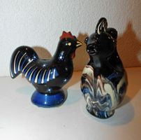 Huhn Figuren 2 kleine Keramik Figuren 2 Bauern Keramik