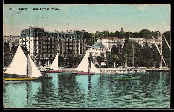 Ansichtskarten: AK Ouchy, Beau-Rivage Palace – Gebraucht aus Berlin von bartko-reher