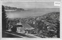 Restaurant des Pleiades s/Vevey et vue sur le lac