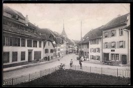 Aarau /Rain, Strassenpartie mit Geschäf