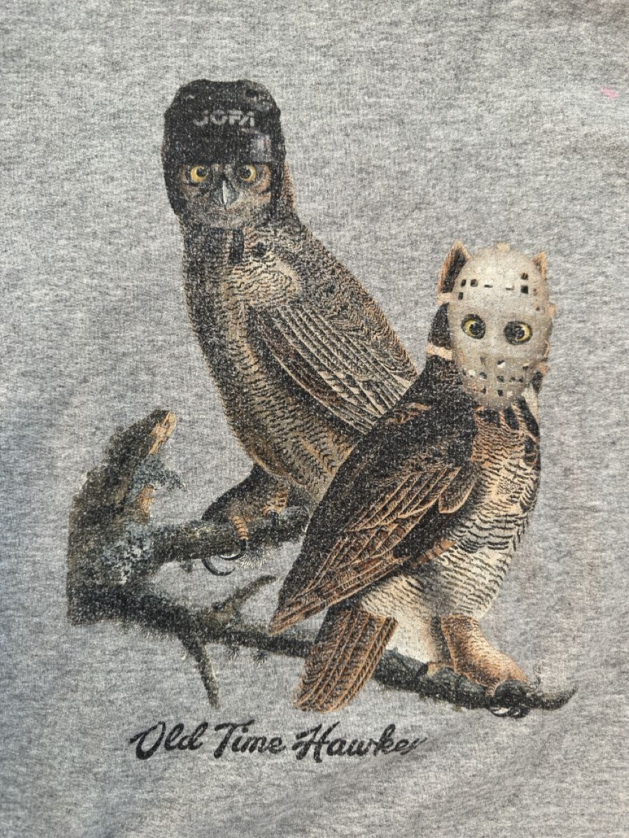 Maglioni & Felpe: Vintage Pullover mit "Old Time Hawkey" Print, Grösse L – Usato da Winterthur venduto da PerduBoy 1