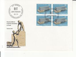SBK D lV 105 im 4er-Block FDC