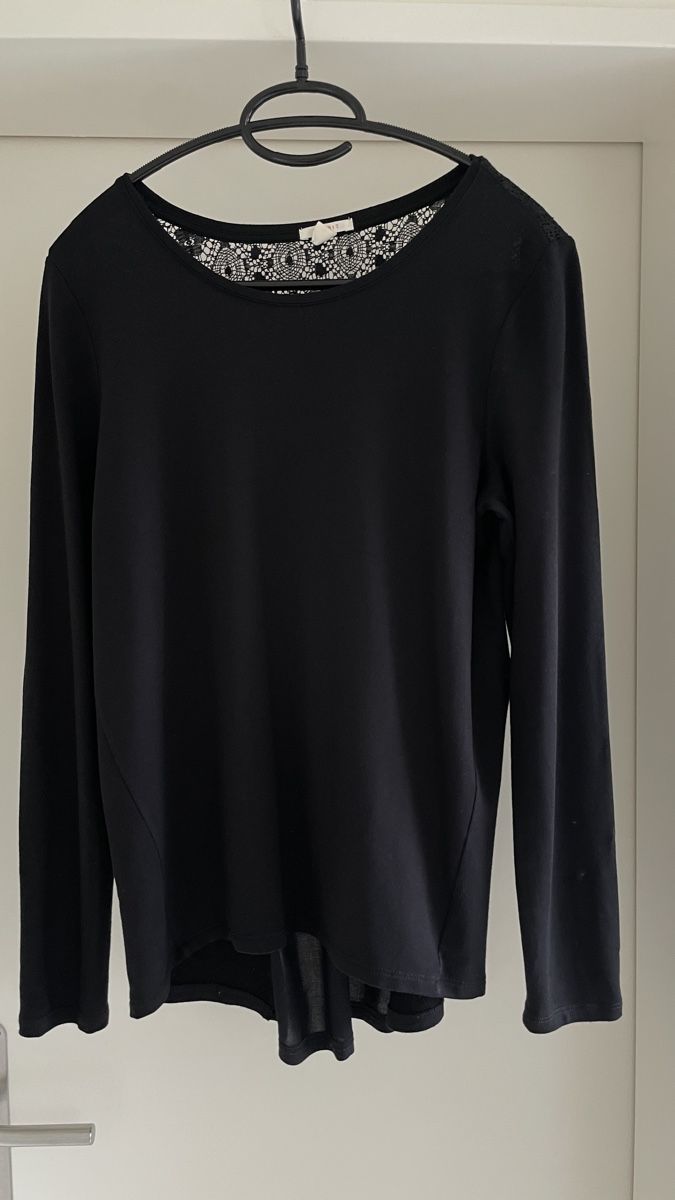 Esprit Camicette: Schwarze Esprit-Bluse mit Spitze, Grösse S – Usato da Bettingen venduto da Majvi
