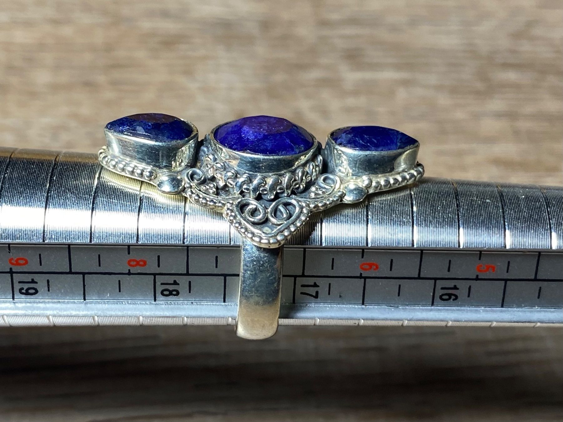 Anelli: orientalischer Silberring mit natürlichem Blauer Saphir – Nuovo e nell'imballaggio originale da Laax venduto da Kiki_Kingdom3 7
