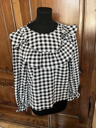 Blusa bianca nera