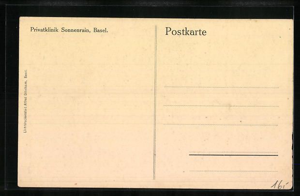 Cartes postales: AK Basel, Privatklinik Sonnenrain – D'occasion à Berlin par bartko-reher 1