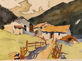 Karl Krebs -  Aquarell Ostern 1939