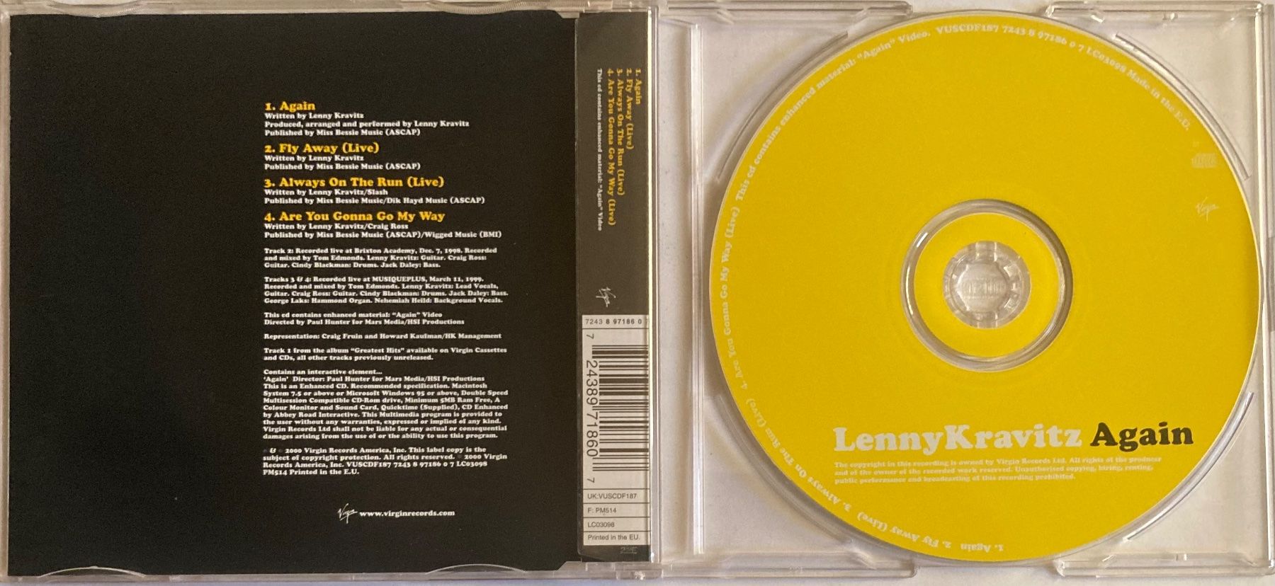 CDs: LENNY KRAVITZ - AGAIN – D'occasion à Poliez-Pittet par Newtown-Records 1
