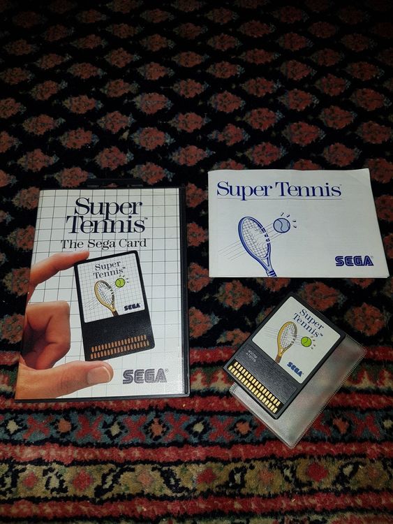 Jeu Sega Master System Super Tennis - Complet PAL, En Bon état - Pour Console 8-bit