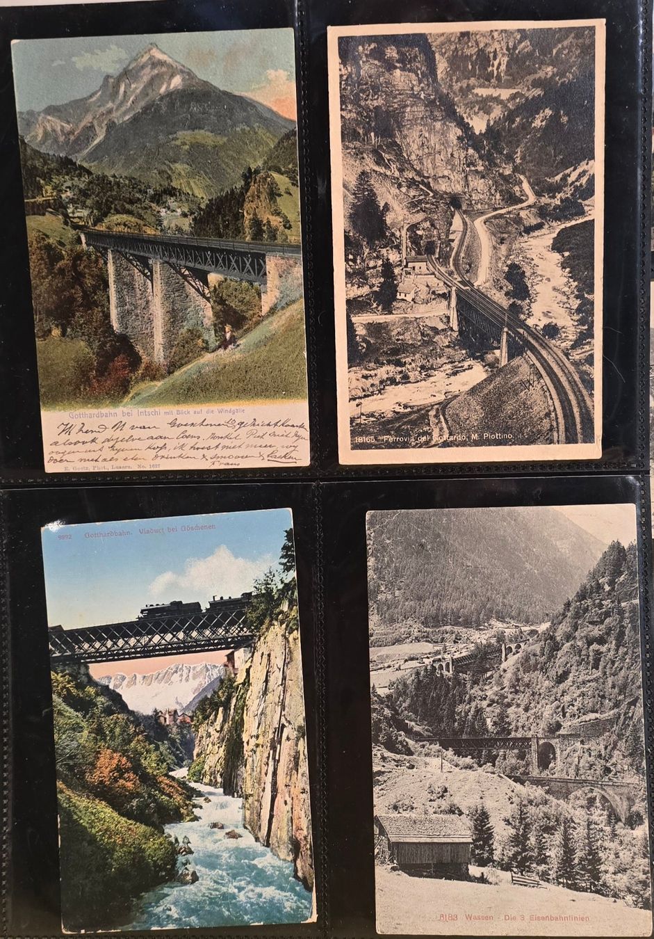 Cartoline postali: SBB - "GOTTHARD" - Bahn - 13 Stück - uralte POSTKARTEN - gel – Usato da Biel/Bienne venduto da Fischhene 3
