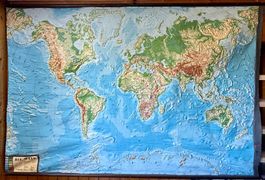 3D XXL Die Erde Weltkarte 230cm x 158cm Topographie fühlen