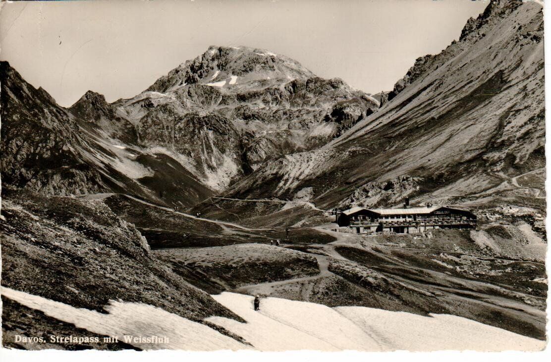 Cartoline postali: Berghaus Strelapass mit Weissfluh – Usato da Wolhusen venduto da Curver9