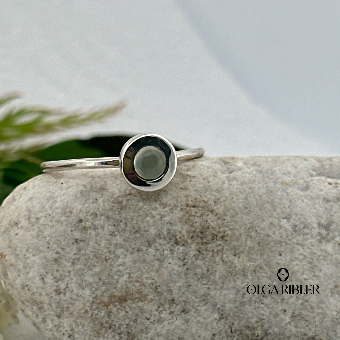 Olga Ribler Anelli: Prehnit Silber Ring 925 Grösse 58 – Nuovo (secondo la descrizione) da Luzern venduto da Schmuckoutlet 1